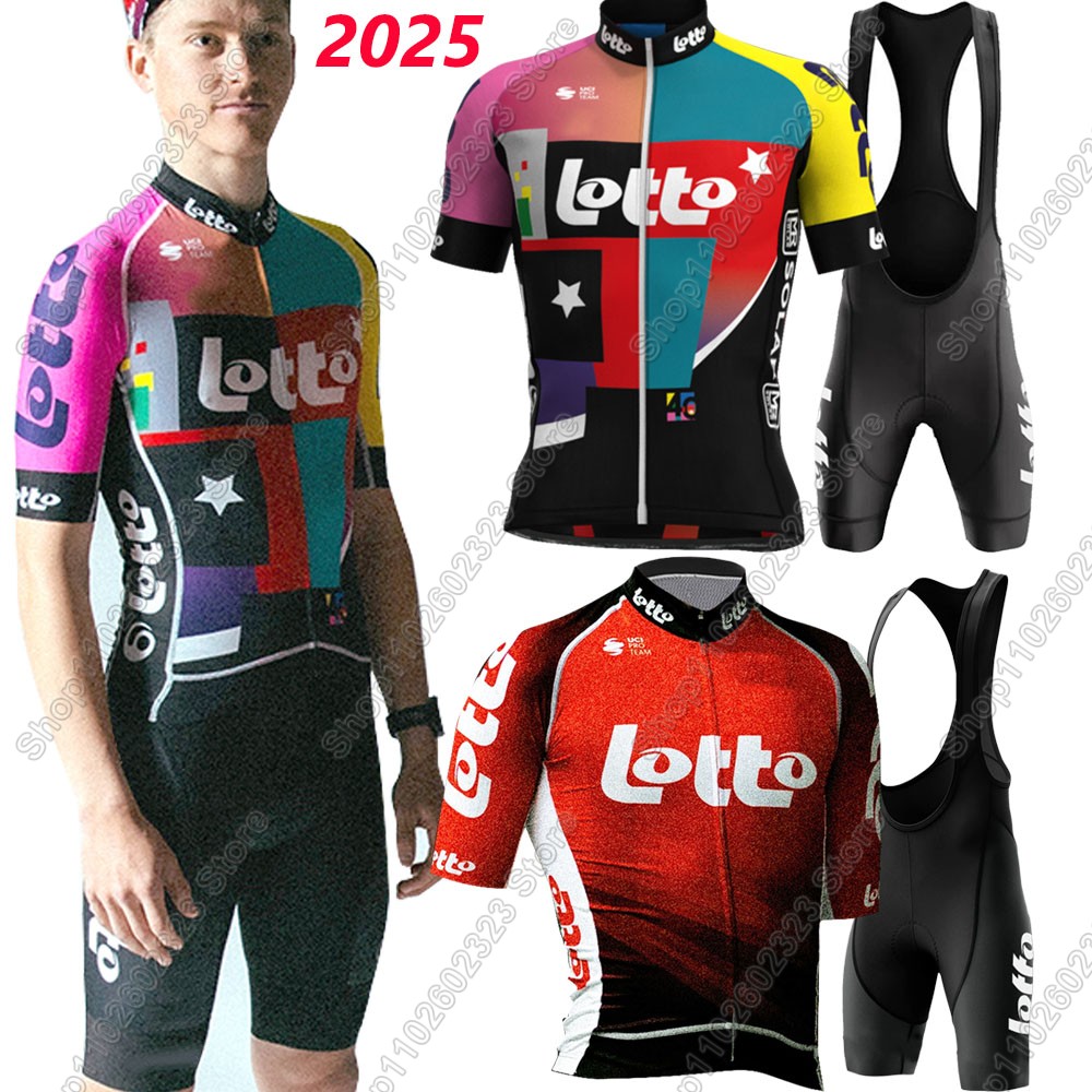 Mountain Biking Uniform - Lotto team 2025 cycling jersey set