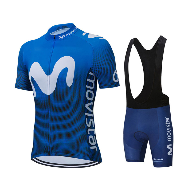 Mountain Biking Uniform - Mùa Hè Mới Movistar Đội Đi