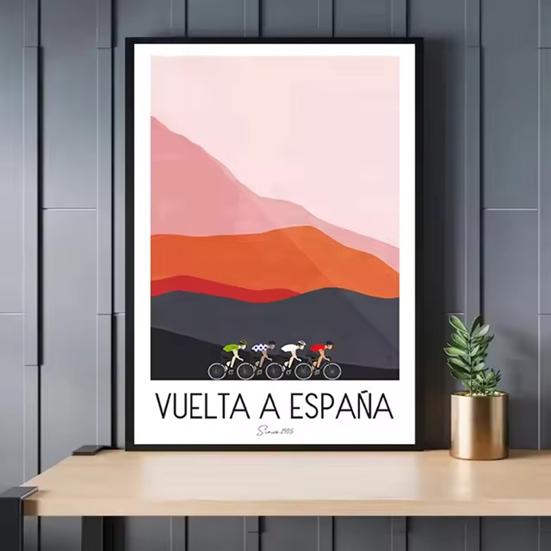 Watercolor Cycling Race Cyclis - đánh giá và giá Mountain Biking France