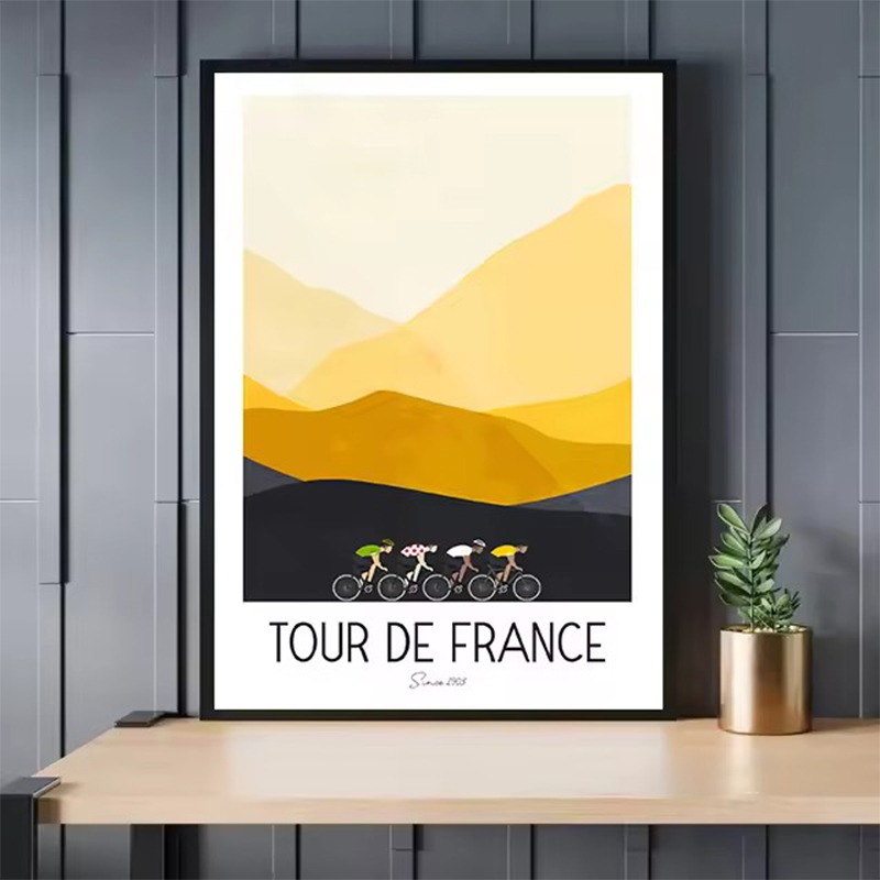 Watercolor Cycling Race Cyclis - đánh giá và giá Mountain Biking France