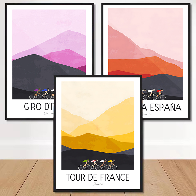 Watercolor Cycling Race Cyclis - đánh giá và giá Mountain Biking France