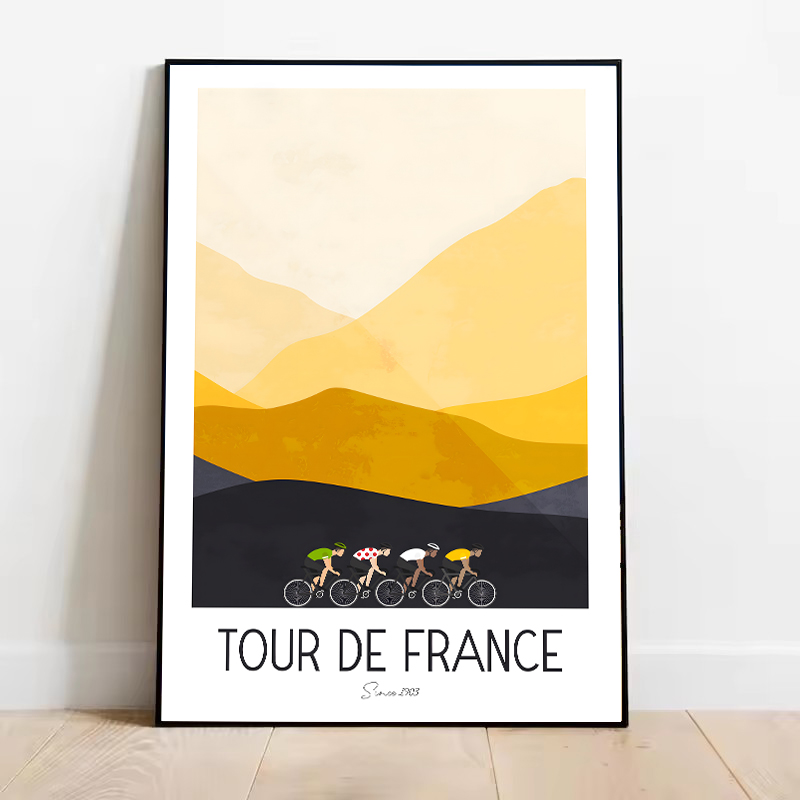 Watercolor Cycling Race Cyclis - đánh giá và giá Mountain Biking France